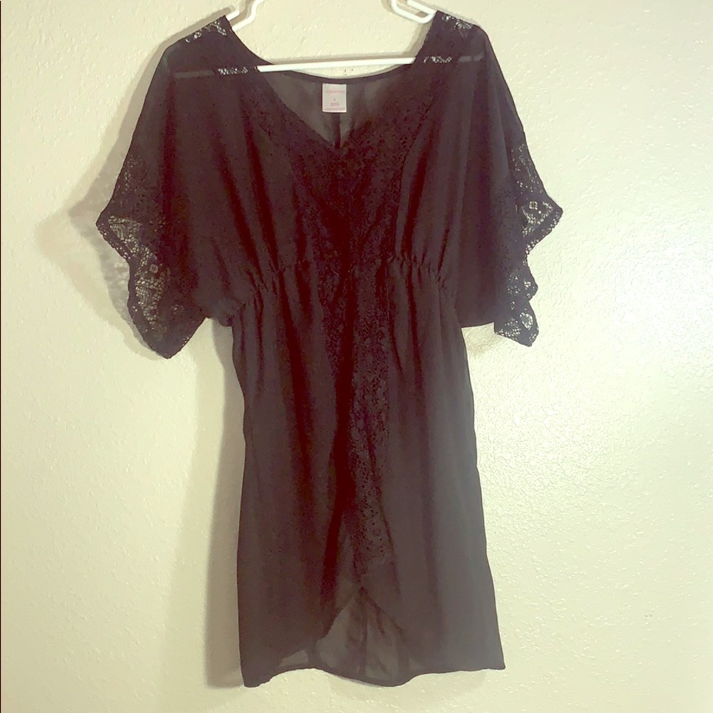 Xhilaration size small black silk cocktail dress